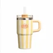 40 oz Double Wall Tumbler W/Handle and Straw
