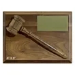 Plaque With Gavel And Brass Plate