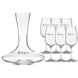 Crystal Mendoza Wine Bottle and Stemmed Glass Set