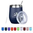 12 oz Stainless Steel Insulated Wine Tumbler with Lid