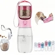 18.5oz 2-in-1 Portable Pet Water Bottle With Food Dispenser