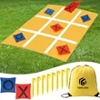 Outdoor indoor camping bean bag toss tic tac toe game set