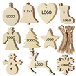 Wooden Christmas Tree Ornament Wood Chips Elk Angel