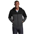 Sport-Tek Tech Fleece Colorblock Full-Zip Hooded Jacket.