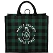 Buffalo Plaid Printed Jute Tote