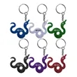 Snake shape bottle opener key chain