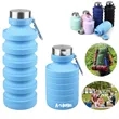 Collapsible Silicone Water Bottles with Carabiner