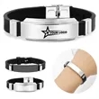 Custom Silicone Bracelet with Metal Engraving Plate