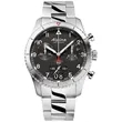 Alpina Mens Quartz Startimer Stainless Steel Bracelet Watch,