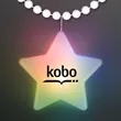 Multicolor LED Glow Star Clip-On Light Badge with White Bead
