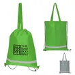 Double Feature Non-Woven Drawstring Tote Bag