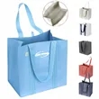 Reusable Grocery Bags With Hard Bottom Heavy Duty Foldable