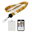 3/4" Polyester/Badge Reel Lanyard Combo