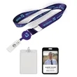 3/4" Polyester/Badge Reel/Metal Clip Lanyard Combo-A
