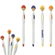 Click Ballpoint Pens with Safety Helmet Smiley Face