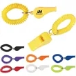 Kids Whistle Coil Bracelet with Keychain