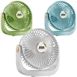 5-Speed Portable Rechargeable Desk Fan with Cover