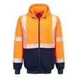 Hi-Vis Contrast Segmented Tape  Zipped Hoodie