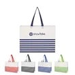 Non-Woven Horizontal Stripe Tote Bag
