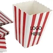 Mini Red and White Striped Popcorn Boxes