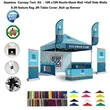 Logo Printed Pop Up Tents With Table Cover, Flags , Banner