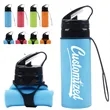 15Oz. Foldable Water Bottle with Flip Lid and Carry Strap