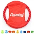 Rope Ring Dog Frisbee Toy with Durable Fabric