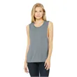 BELLA+CANVAS Women's Flowy Scoop Muscle Tank.