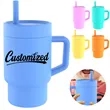 Silicone Tumbler with Handle and Straw Lid