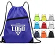 Sport Drawstring Backpack With Zipper And Headphone Port