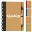 Recycled Spiral Notebook and Pen Set with Custom Logo