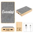 Eco Bamboo Power Bank with RPET Fabric Dual USB