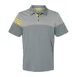 Adidas Men's Heathered 3-Stripes Colorblocked Polo