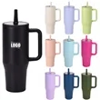 40oz Stainless Steel Tumbler With Handle & Straw
