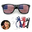 American Flag Neon Sunglasses - Bold Red Party Glasses