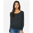 BELLA + CANVAS Women's Flowy Off Shoulder Long Sleeve Tee