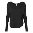 BELLA + CANVAS Women's Flowy 2x1 Ribbed Long Sleeve Tee