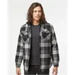 Burnside Men's Quilted Flannel Hooded Jacket