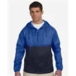 Harriton Unisex Packable Hooded Nylon Jacket