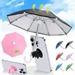Universal Phone Umbrella w/Suction Cup-UV Sun & Rain Shield