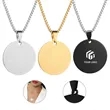 Personalized unisex stainless steel coin pendant necklace