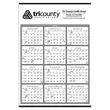 Triumph® Calendars Black & White Span-A-Year Non-Laminate...