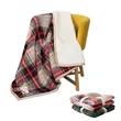 Tartan Flannel Blanket Sherpa Fleece