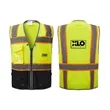 Deluxe ANSI Class 2 Safety Vest w/Reflective Piping/Black