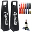 PU Leather Single Wine Bottle Bag with Handle Slot