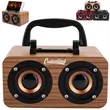 Wood Finish Bluetooth Speaker with Handle