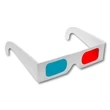 3D Glasses Red/Cyan Lenses - White Frame - Stock