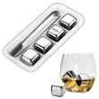 Reusable Stainless Steel Ice Cubes Chilling Stones Set