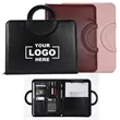 A4 Business Padfolio, Folder Organizer With Zipped Handle