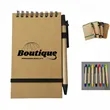 Eco Spiral Notebook With Recycled Pen And Elastic Closure